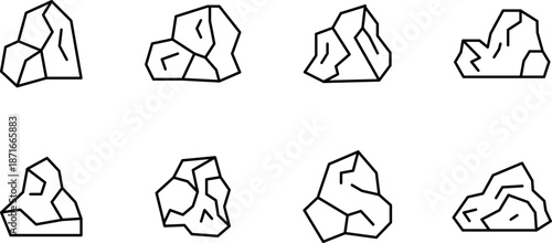 Stone line icons