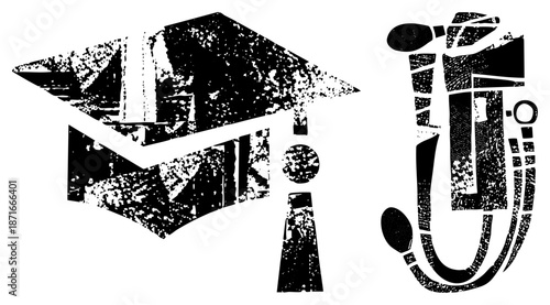 Graduation Cap and Microphone Set for Academic Events