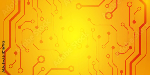 Orange Circuitry Background With Abstract Tech Lines For Digital Electronics And Innovation modern design abstrac bacground illustration .eps10