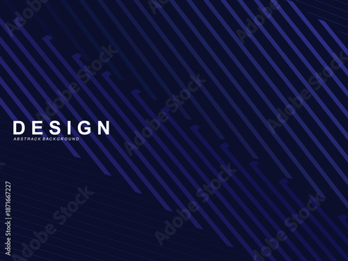 Premium background design with diagonal dark blue stripes pattern. Vector horizontal template for digital lux business banner, contemporary formal invitation, luxury voucher, prestigious gift certific