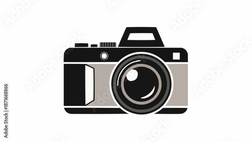 Vintage Camera Icon Represents Photography and Creativity.