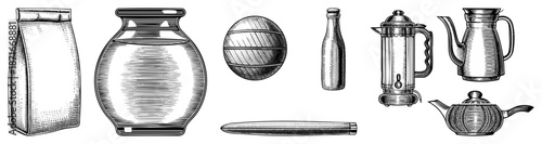 Vintage Art Collection of Glassware, Bottles, and Kitchenware