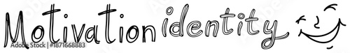 Handwritten Motivation Identity Text with Smiling Face Emoji