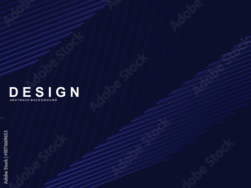 Premium background design with diagonal dark blue stripes pattern. Vector horizontal template for digital lux business banner, contemporary formal invitation, luxury voucher, prestigious gift certific