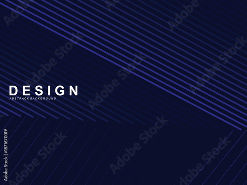 Premium background design with diagonal dark blue stripes pattern. Vector horizontal template for digital lux business banner, contemporary formal invitation, luxury voucher, prestigious gift certific