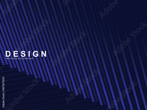 Premium background design with diagonal dark blue stripes pattern. Vector horizontal template for digital lux business banner, contemporary formal invitation, luxury voucher, prestigious gift certific