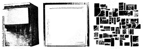 Abstract Geometric Shapes in Halftone Dot