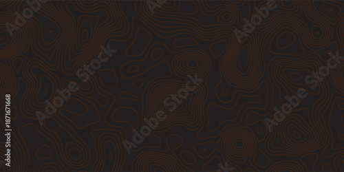 Creative Topographic maps Pattern gold contour line Banner in texture black Background. vector design