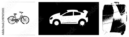 Vintage Bicycle with Spoked Wheels and Classic Frame Design