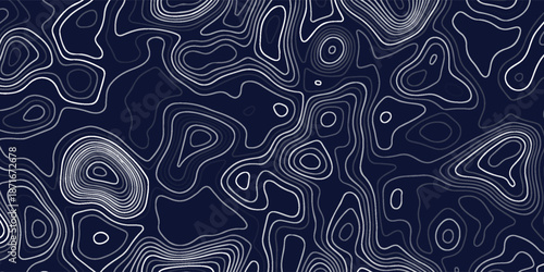 Creative Modern Black Background Featuring Flowing Blue Topographic Design