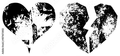 Two Broken Symbolizing Emotional Separation and Heartbreak