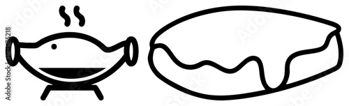 Simplified of Grilled Fish and Bread Roll with