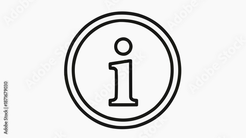 Simple vector outline icon representing information or assistance, ideal for web design and user interfaces, graphic elements and online guidance