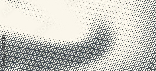 Hexagon Shapes Vector Abstract Geometric Technology Oscillation Wave Isolated on Light Background. Halftone Hex Retro Simple Pattern. Minimal 80s Style Dynamic Tech Wallpaper