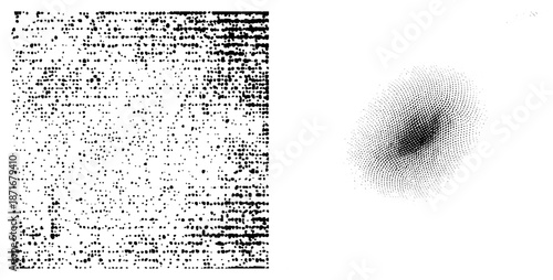 Abstract Halftone Dot Texture with Gradient Density