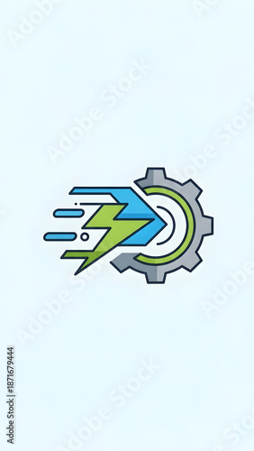 Wallpaper Mural Electricity and Technology Concept Logo Design. Torontodigital.ca