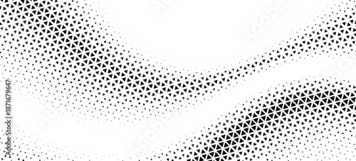 Halftone triangles pattern. Abstract geometric gradient background. Vector illustration, EPS 10. Vector illustration. Eps10