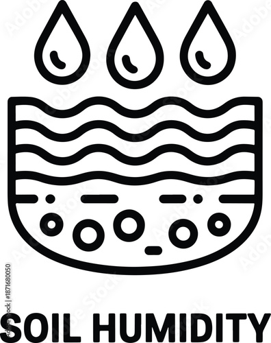 Soil Humidity Icon Moisture Levels Agriculture