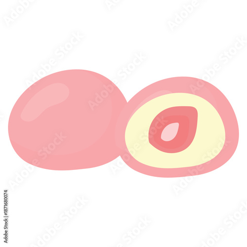 Strawberry Mochi Illustration