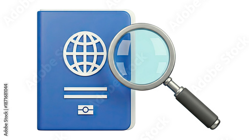 Passport Inspection with Magnifying Glass