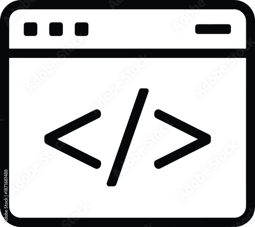 Web Development Code Icon Webpage Symbol