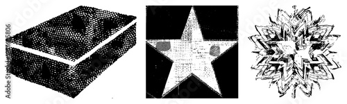 Geometric Halftone in Isolated Vector Art