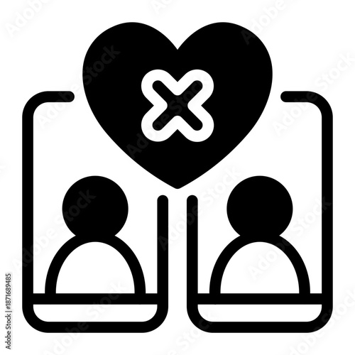 This Unmatch icon is suitable for Dating App.