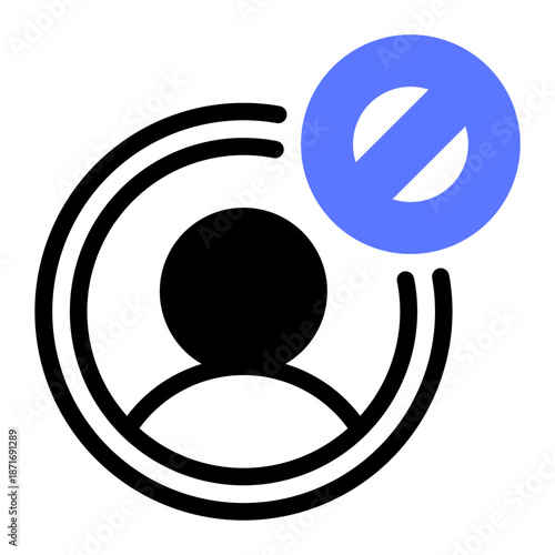 This Blocking User Icon icon is suitable for Dating App.
