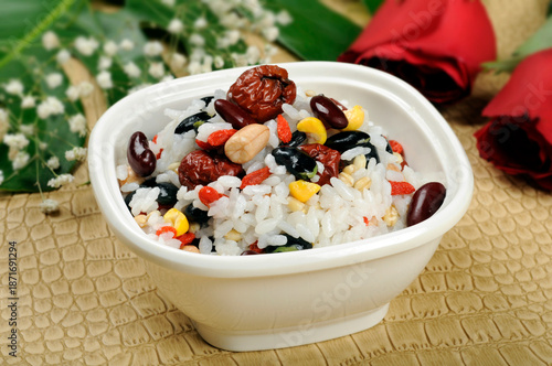 Photos Colorful Multigrain Rice Bowl Healthy Staple Food