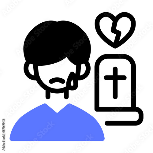 This Widower icon is suitable for Dating App.
