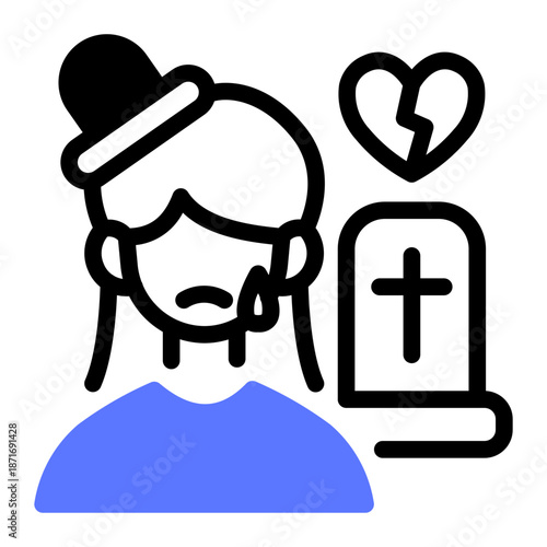 This Widow 1 icon is suitable for Dating App.