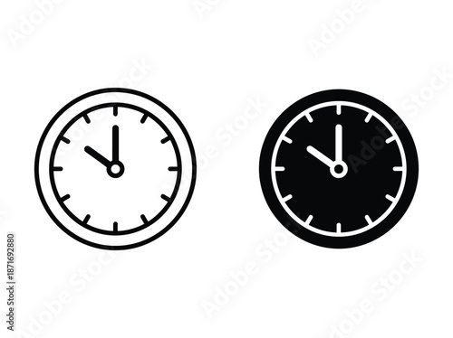 Clock icons in different colors and styles