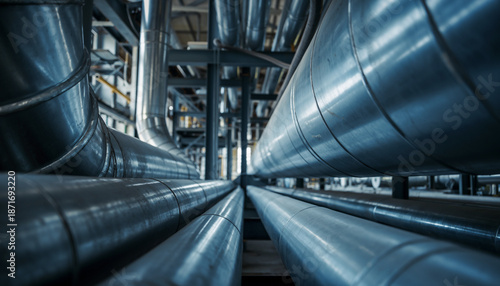 交差する配管が象徴するプラント技術