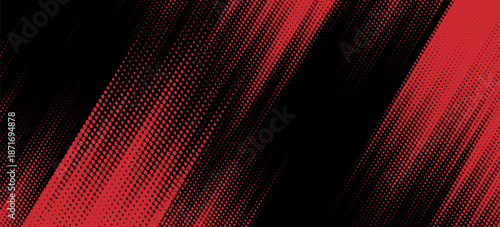 Halftone dots red and blue color pattern gradient grunge texture background. Dot pop art comic sport style vector illustration. modern background