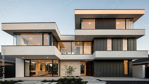 Luxury Modern Three Story Residence with Contemporary Architecture and Expansive Glass Windows