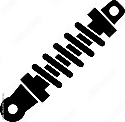 Car Suspension Shock Absorber Auto Part Silhouette