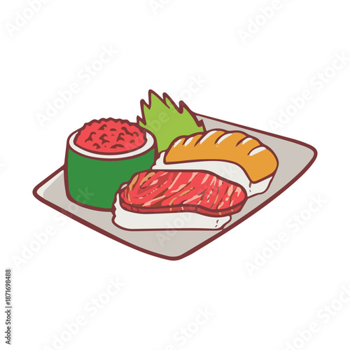 Sashimi Set Illustration