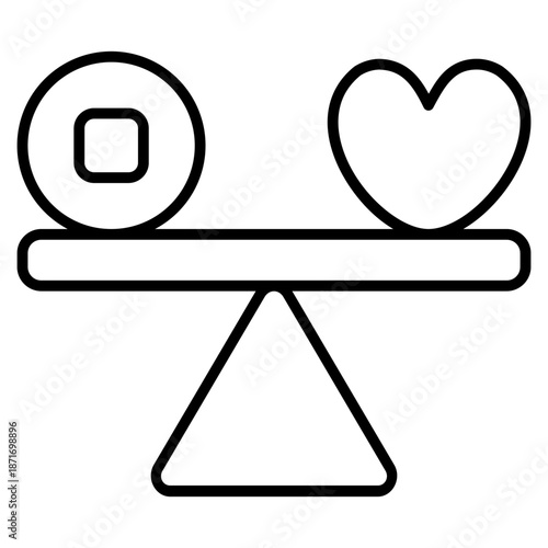 Balance Scale icon with outline style and pixel perfect base. Suitable for website design, logo, app and UI. Based on the size of the icon in general, so it can be reduced.