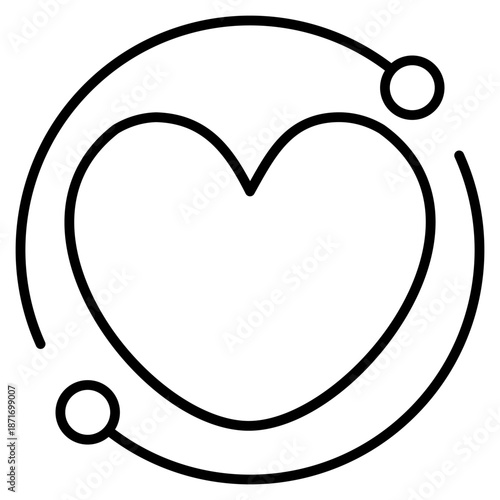 Sync Hearts icon with outline style and pixel perfect base. Suitable for website design, logo, app and UI. Based on the size of the icon in general, so it can be reduced.