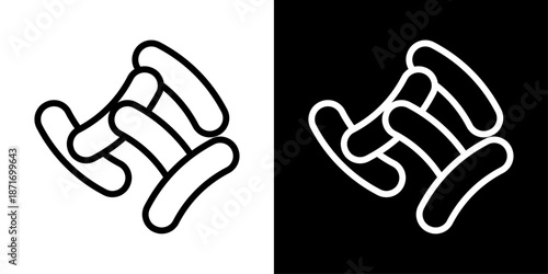 Bacteria icon representing microorganisms, infection, microbiology, medical research, disease study, and healthcare science.