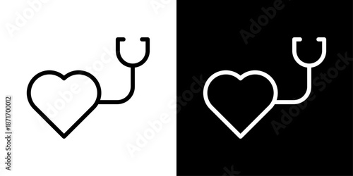 Medical checkup icon representing health examination, routine medical tests, patient diagnosis, preventive care, and clinical assessment.