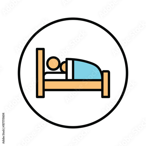 Person sleeping peacefully in bed