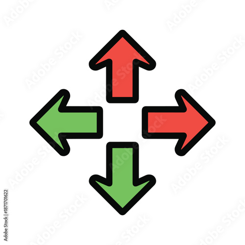Arrows pointing in different directions