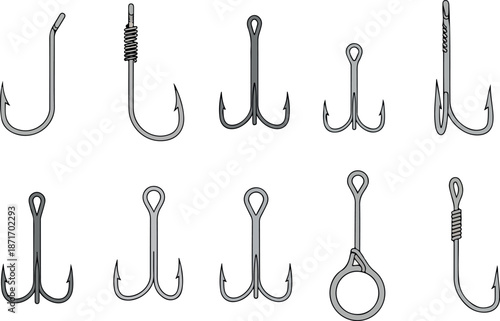Fishing Hook Collection Versatile Designs for Anglers