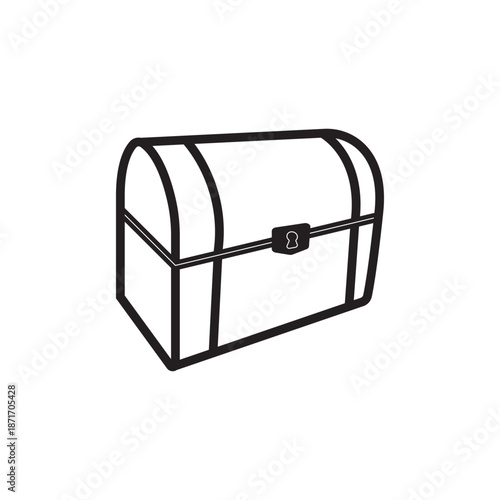 Treasure chest symbol icon,vector illustration design
