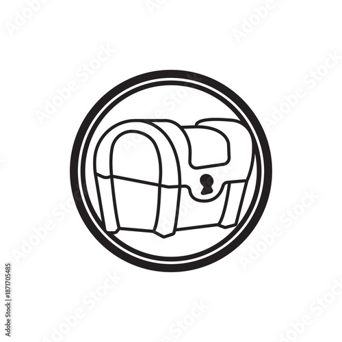 Treasure chest symbol icon,vector illustration design