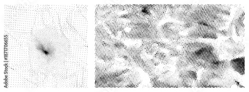 Abstract Halftone Dot with Gradient Density Variation