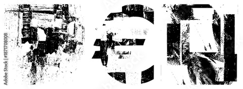 Abstract Geometric Textures with Fragmented Halftone