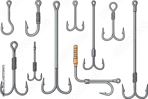 Selection of Sharp Fishing Hooks Types and Sizes for Angling Success