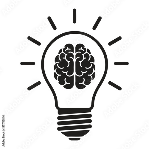 Light bulb with brain inside